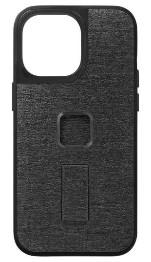 Peak Design iPhone 14 Pro Max Stoffdeksel med SlimLink Brakett og Finger Loop - MagSafe Kompatibel - Charcoal