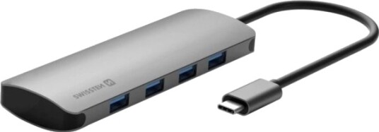Swissten 8 I 1 Usb C Hub I Aluminium 100W / Hdmi 4K / Lan Rj45 / 2X Usb A / Usb C / Sd / Microsd