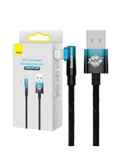 Baseus MVP 2 Lightning 1m 20W cable - (black-blue)