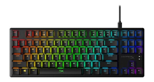HyperX Alloy Origins Core - Aqua - US - Gamingtastatur - Uten numpad - Amerikansk Engelsk - Svart
