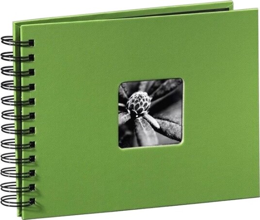 Hama "Fine Art" Spiral Album 24 x 17 cm 50 Black Pages apple green