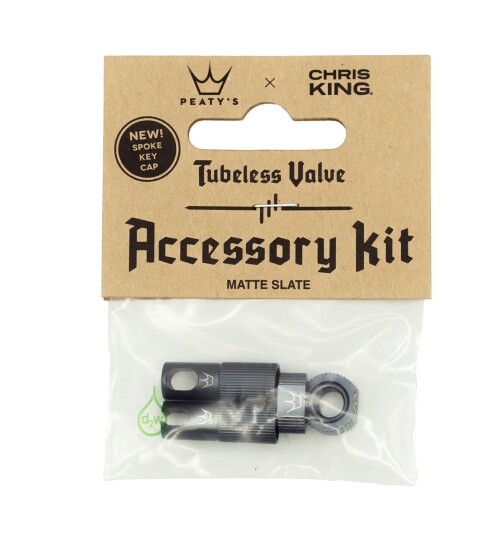 Peatys x ChrisKing Tubeless Ventilsett Slate