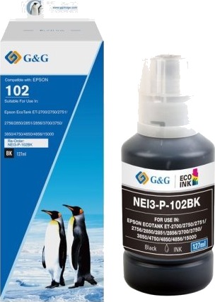 G&G Patron Kompatibel Med Epson 102/C13t03r140 Blekk Sort (20693)