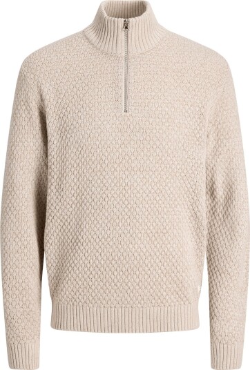 Jack & Jones Jjblake Knit Half Zip MOONBEAM S Jack & Jones Jjblake Knit Half Zip MOONBEAM S