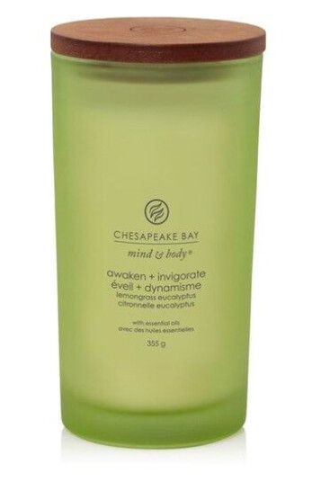 Chesapeake Bay Scented candle with wooden lid - Lemongrass Eucalyptus