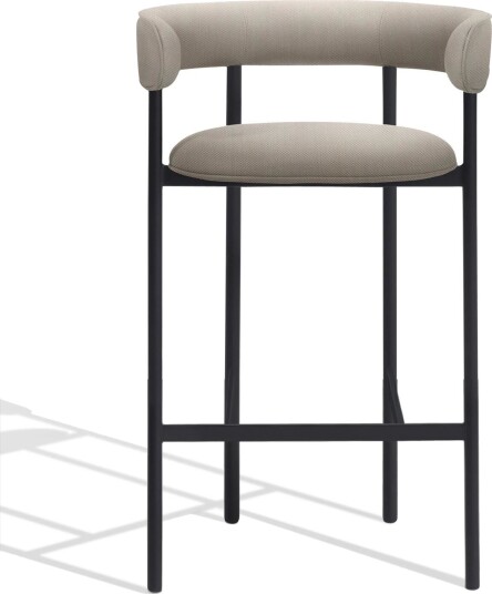 Møbel Copenhagen Font Barstol med Armlene 75 cm Trio 0205/Svart Understell