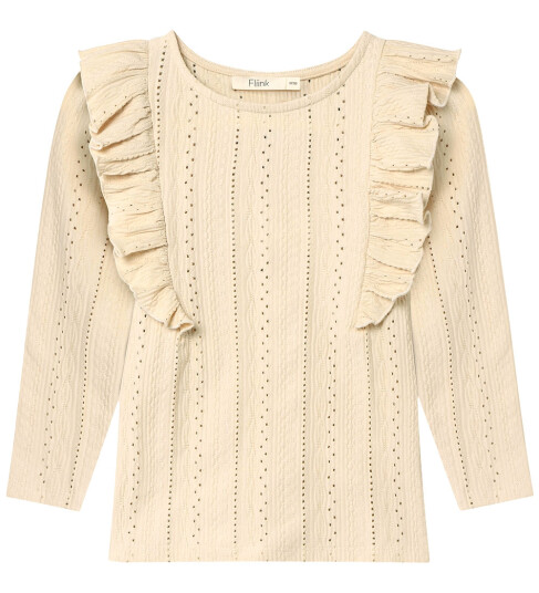 Fliink Gabby Ls Blouse - Beige - 2 Y