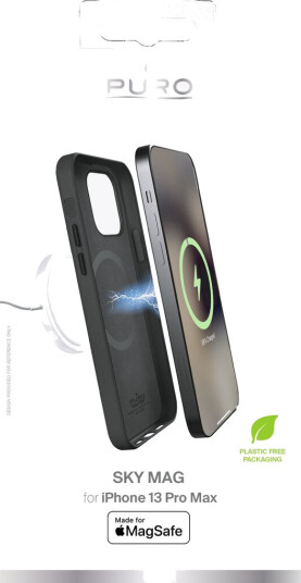 Puro iPhone 13 Pro Max MagSafe Kompatibel Lærdeksel Svart