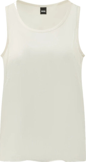 Boss Dame Topper Hvit 3XL,