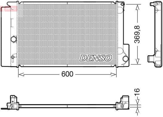 Radiator DENSO DRM50126 Radiator DENSO DRM50126