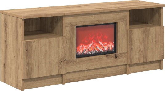 vidaXL Elektrisk peis Artisan eik 98 x 28,5 x 40,5 cm Konstruert tre