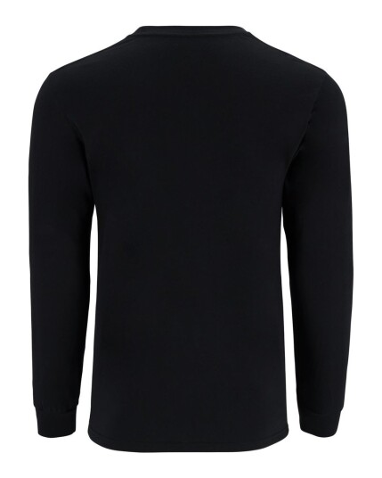 Simms Logo Ls Shirt Jet Black