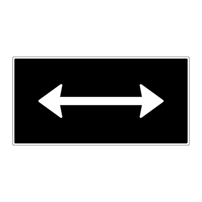 Jo Safety Underskilt med pil begge veier 25 x 50 cm Privatrettslige skilt 6309307