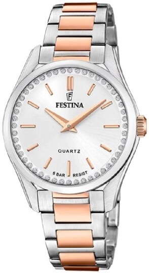 Festina Dameklokke F20620 1 Mademoiselle Sølvfarget/Rose gulltonet Festina Dameklokke F20620 1 Mademoiselle Sølvfarget/Rose gulltonet