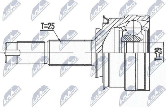 Nty Drivknute drivaksel NTY NPZ DW 033