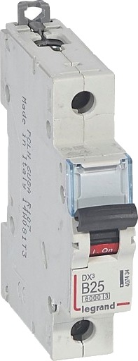Legrand 10 stk DX3 MCB automatsikring B25 1P 1M 6/10kA