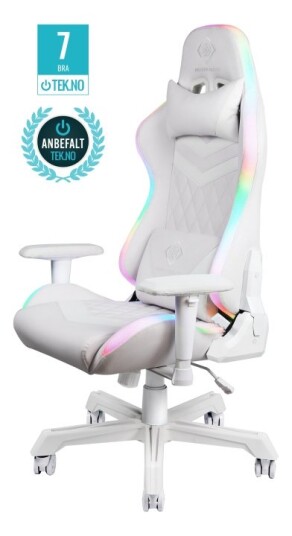 Deltaco Gaming RGB Gamingstol Vit