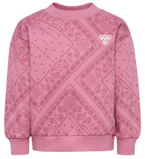 Hummel Hmlmini Loose Paisley Aop Sweatshir Pink 110 Hummel Hmlmini Loose Paisley Aop Sweatshir Pink 110