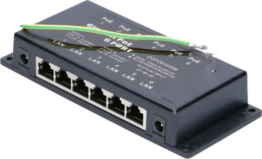 Extralink Strøminjektor Veggmonterbar Ac 100-240V 90 Watt Utgangskontakter: 6 Svart Extralink Strøminjektor Veggmonterbar Ac 100-240V 90 Watt Utgangskontakter: 6 Svart