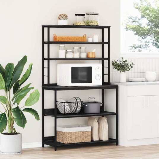  Kjøkkenskap Svart Eik 100 x 40 x 168 cm Konstruert tre