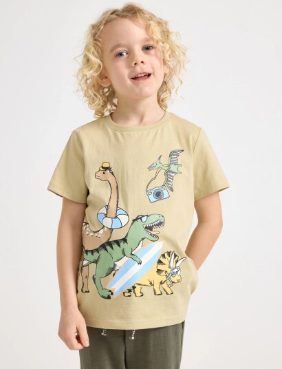 Lindex Short Sleeved Top Khaki green 92