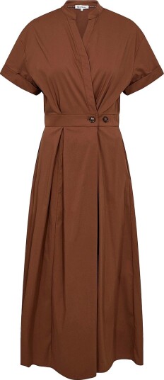 co’couture - Maxikjole Elaracc Wrap SS - Brun