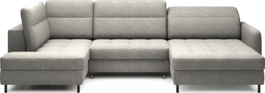 Berrto Sofa med Divan og Sjeselong 5 seters Grå
