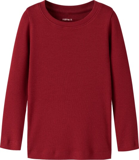 Name It Nmnkab Xsl Langermet Topp Rød Dahlia 116