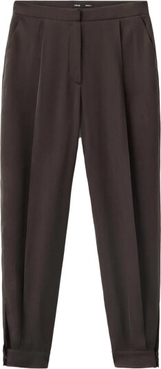 Mango Cupro Harem Trousers Brown 34