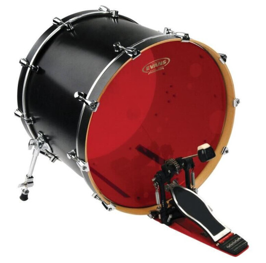 Evans Bd22hr 22" Hydralic Oil Rød Basstrommeskinn Evans Bd22hr 22" Hydralic Oil Rød Basstrommeskinn