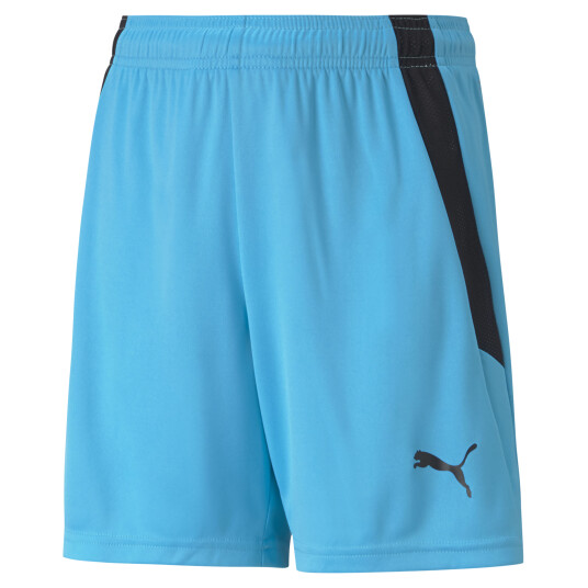 Puma teamLIGA Shorts Jr, fotballshorts junior 128 Blue Atoll-puma Blac