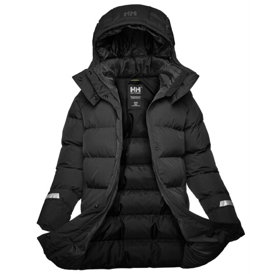 Helly Hansen Dame Aspire Varm Oppblåst Overdimensjonert Parka Svart S SvartS