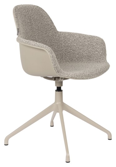 Zuiver Albert Kuip Spisestol m. armlen/dreiefot, Taupe Unoliving