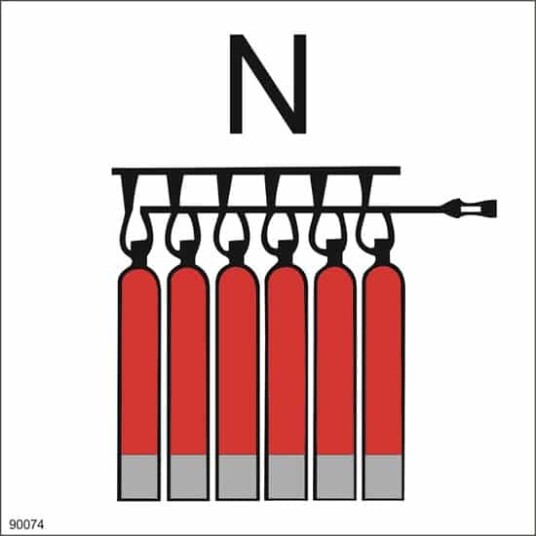 FIXED NITROGEN FIRE EXTINGUISHING BATTERY 15X15 PVC 15x15cm
