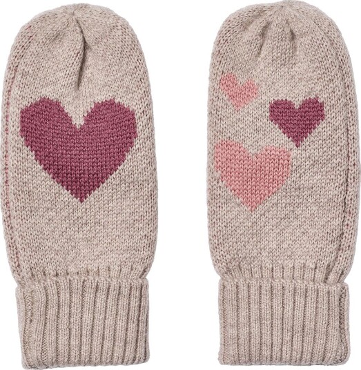 Wheat Jacquard Mittens Haansi PALE LILAC M Wheat Jacquard Mittens Haansi PALE LILAC M