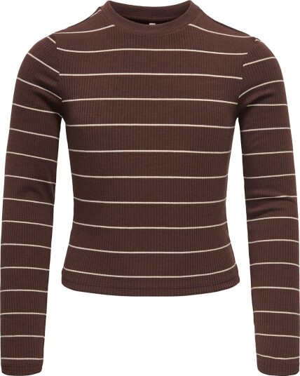 Kids Only Genser KogLupe Sikorikaffe/Pimpstein Stone Kids Only 7 8 år (122 128) Genser Beige Brun Hvit