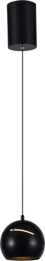 8,5W LED pendel Ø18cm sort touch on/off 3000K inkl. lyskilde Kulør : Varm