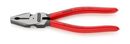 Knipex 02 01 180 Sb, Kombinasjonstang, Støtbestandig, Dielektrisk, Stål, Plast, Rød, 180 Mm