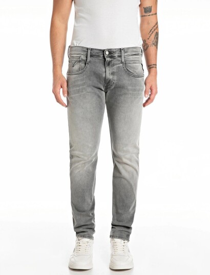 Replay Anbass Trousers Slim Hyperflex Dust Grey 34 x 32 Replay Anbass Trousers Slim Hyperflex Dust Grey 34 x 32