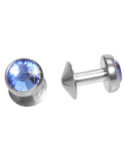 Skin Diver med Blå Sten   Strl 1 x 2.5 mm med 3 mm kule