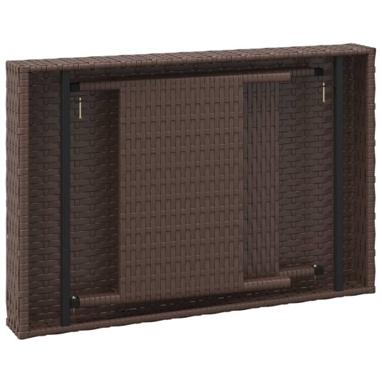 vidaXL Sammenleggbart sidebord brun 60x40x38 cm polyrotting