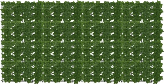 vidaXL Balkong skjerm med blader Grønn 200 x 100 cm
