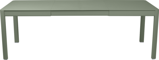 Fermob Ribambelle Table With 2 Extensions Cactus Utendørs Spisebord Grønn Metall