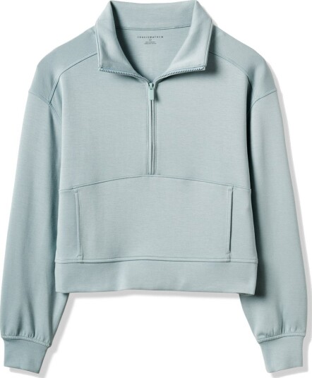 Travis Mathew Skyloft Soft 1/2 Zip Golfgenser dame Slate X Small
