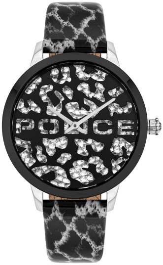 Police Dameklokke PL16028MSTB.02 Bagan Flerfarget/Lær Ø36 mm