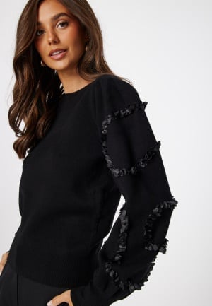 Object Collectors Item Didi L/S O-Neck Knit Pullover Black Detail:Black XS
