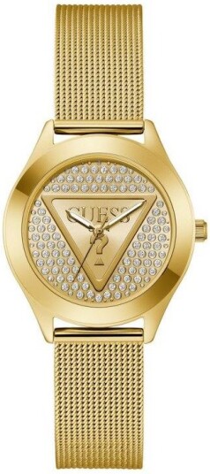 Guess Dameklokke GW0835L2 Plaque Gull/Gulltonet stål Ø34 mm Guess Dameklokke GW0835L2 Plaque Gull/Gulltonet stål Ø34 mm