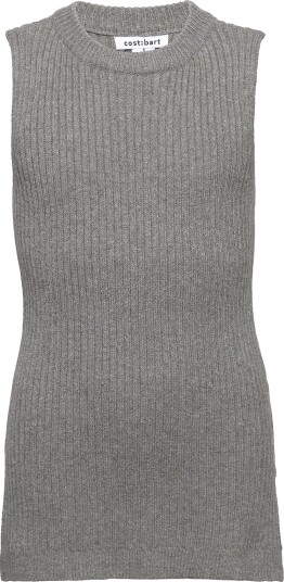 Costbart Cbpenny Long Knitted Slipover Grey 152 Costbart Cbpenny Long Knitted Slipover Grey 152