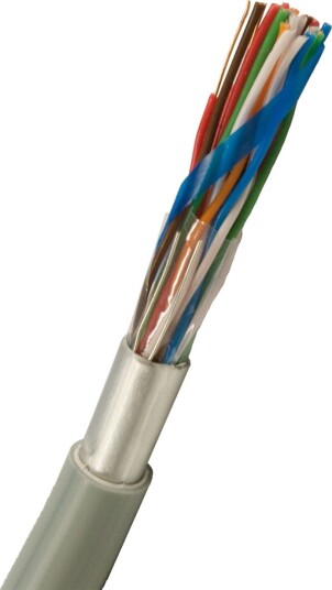 Nexans Telekabel Elaqbeu 10 × 2 × 0,5 mm, Grå 500 m, Trommel