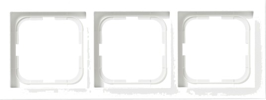 ABB 1723F85-884 Dekselramme 3-rom, hvit, 85 mm, Strømbrytere & vegguttak